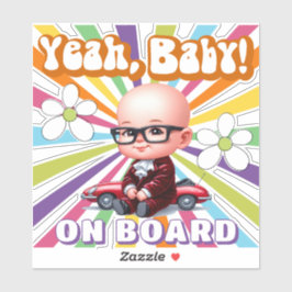 Ja, Baby ombord på Retro och Roligt Klistermärken