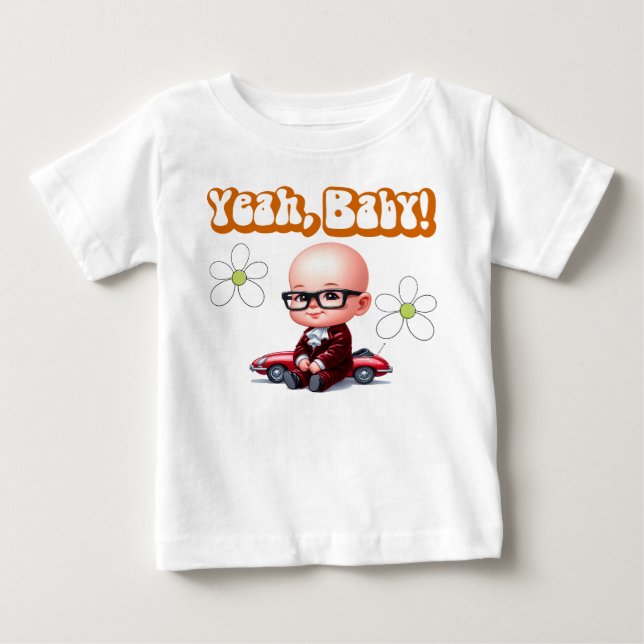 Ja Baby Retro T Shirt (Framsida)