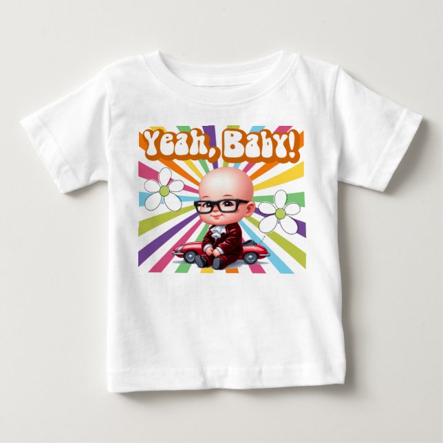 Ja Baby Retro T Shirt (Framsida)