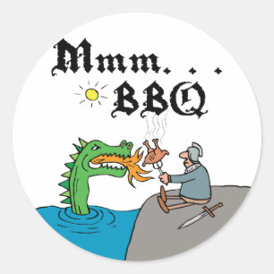 Ja. . . BBQ Runt Klistermärke