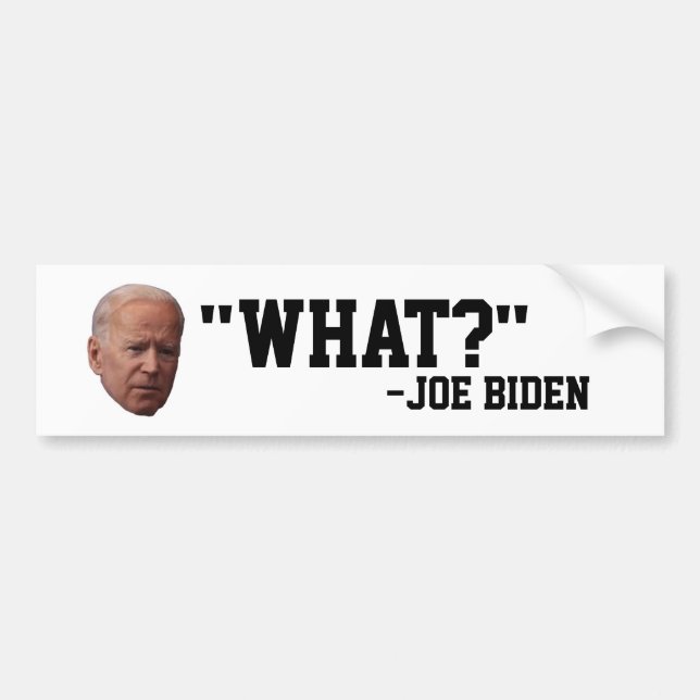 JA BIDEN "VAD"? Bumper Sticker Bildekal (Framsidan)