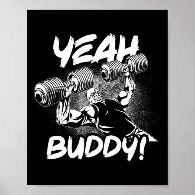 Ja Buddy - Ronnie Coleman Db Bench Press Gym motsa Poster (Framsidan)