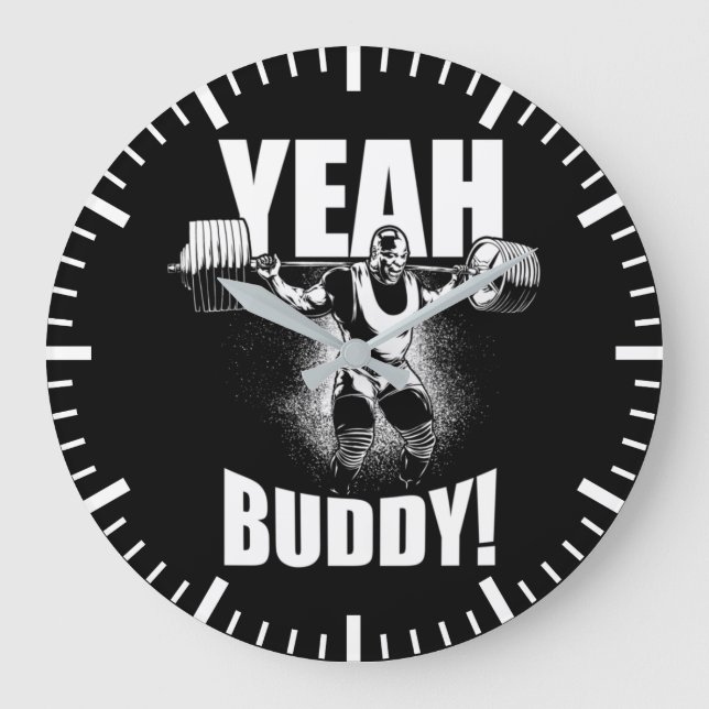 Ja Buddy - Ronnie Coleman Squat - Gym Motivation Stor Klocka (Framsida)