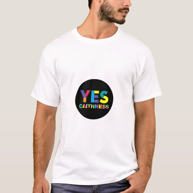 Ja Caithness mång- färg T Shirt (Framsida)