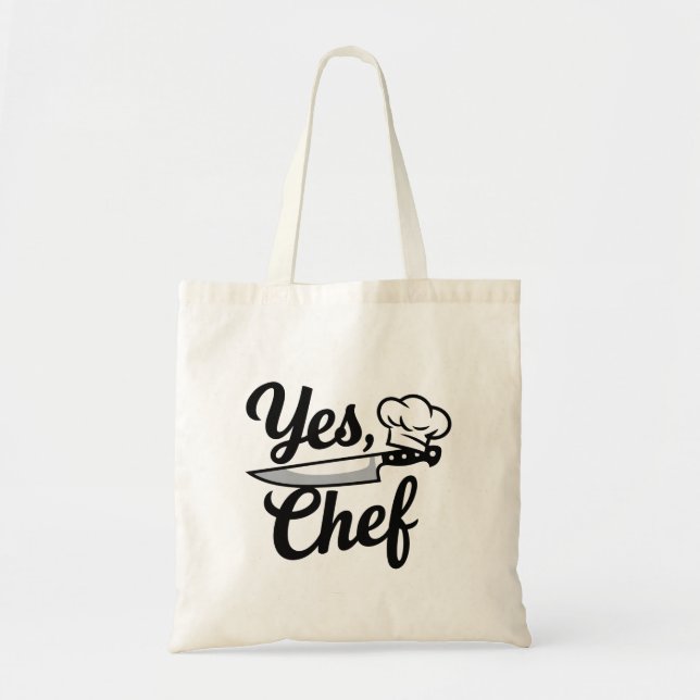 Ja Chef Funny Kitchen Cooking Budget Tote Tygkasse (Framsidan)