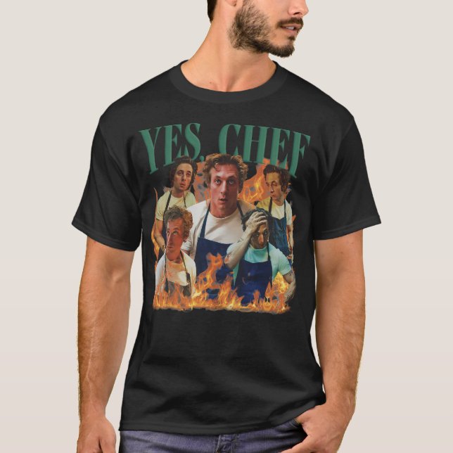 Ja, Chef Jeremy Allen Vita Bear Tv Show T Shirt (Framsida)