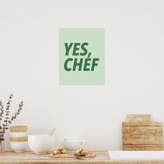 Ja, Chef Kitchen Art Print Poster