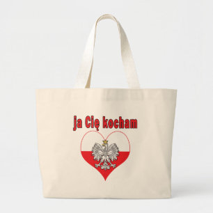 ja Cie kocham Eagle Heart Jumbo Tygkasse