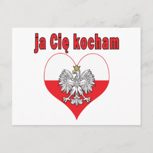ja Cie kocham Eagle Heart Vykort