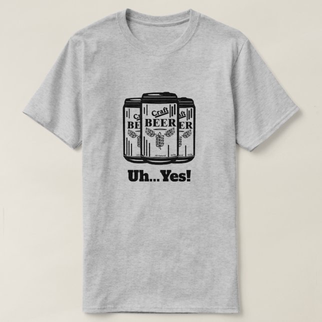Ja! Craft Beer Can T Shirt (Design framsida)