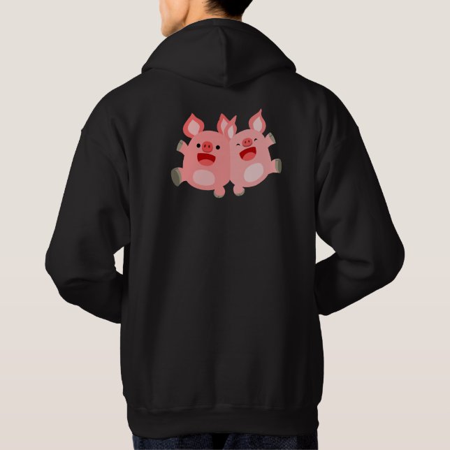 JA! Cute Tecknad Grisar Hoodie (tillbaka) (Baksida)