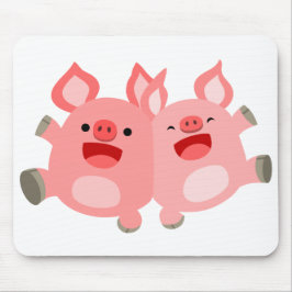 JA! Cute Tecknad Grisar Mousepad Musmatta