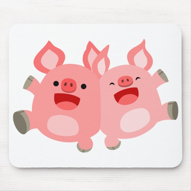 JA! Cute Tecknad Grisar Mousepad Musmatta (Framsidan)