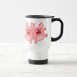 JA! Cute Tecknad Grisar Mugg