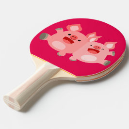 JA! Cute Tecknad Grisar Ping Pong Paddle Pingisracket