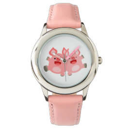 JA! Cute Tecknad Grisar Watch Armbandsur