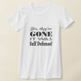 Ja, de är borta självförsvar mot bröstcancer t shirt