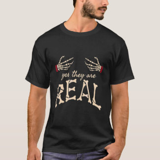 Ja De Är Riktiga Kvinnor Skelett Halloween 1 T Shirt