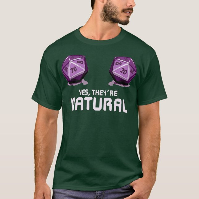 Ja, deras naturliga Dungeon Gamer Dice Board T Shirt (Framsida)