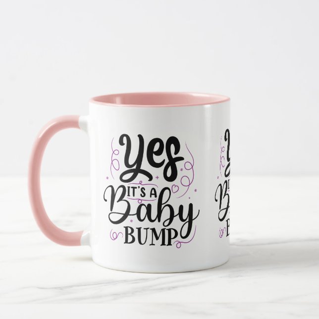 Ja, det är en Baby-klump - Gravid-meddelande Mugg (Vänster)