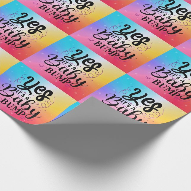 Ja, det är en Baby-klump - Gravid-meddelande Presentpapper (Hörn)