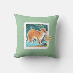 Ja, det är min naturliga Färg Fox 16 x 16 Dekorati Kudde