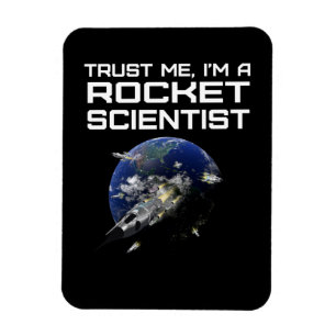 Ja, det är Rocket Science Funny Aerospace Magnet