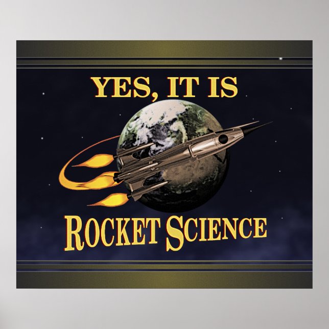 Ja, det är Rocket Science Poster (Framsidan)