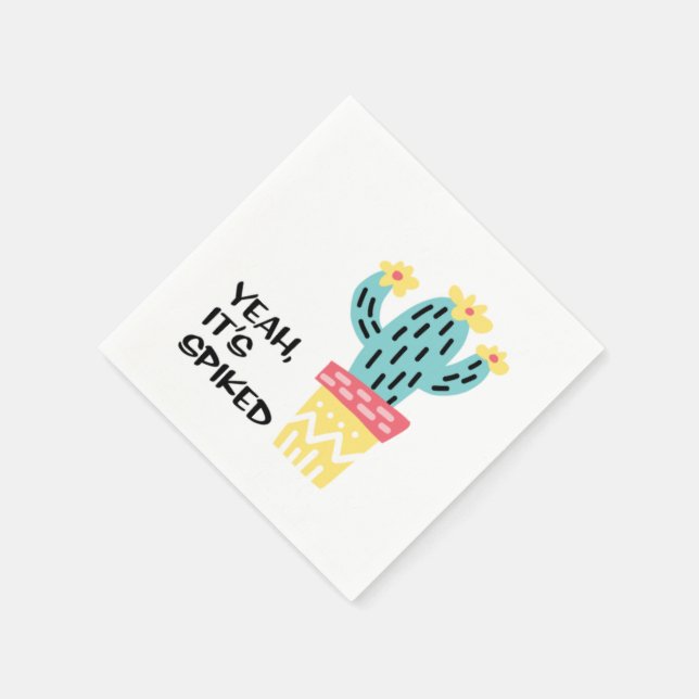 Ja, det är spikade Cocktail Napkins Pappersservett (Hörn)