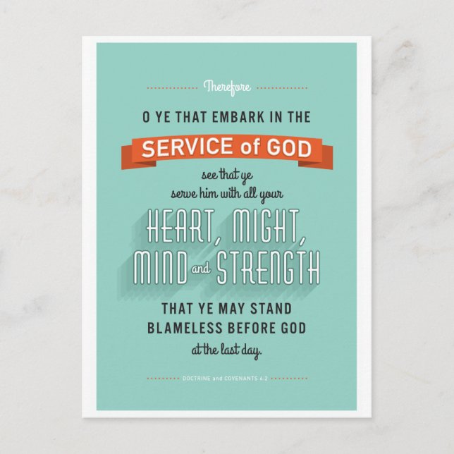 Ja, det där emblemet. LDS-vykort Vykort (Framsida)