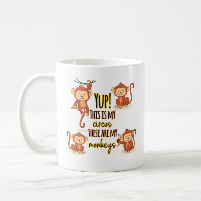 Ja! Det här är mina fyra apor Kaffemugg (Vänster)