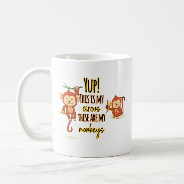 Ja! Det här är mina två apor. Kaffemugg (Vänster)