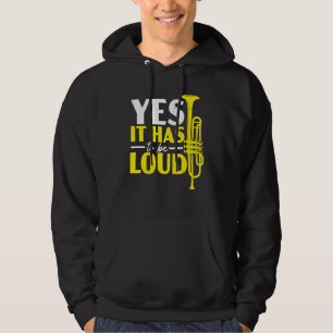 Ja Det Måste Vara Högt Trumpetare Trumpetspelare M Hoodie