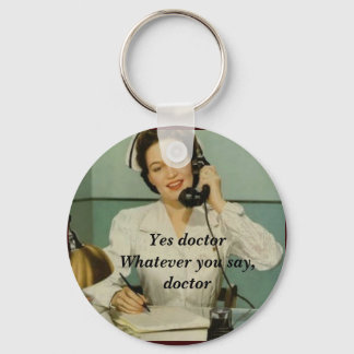Ja Doktor Funny Vintage Nurse Nyckelring