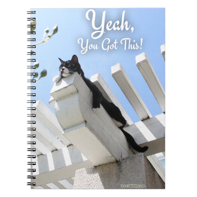 Ja, du Har Motivational Cat Photo Påstående Anteckningsbok (Framsidan)