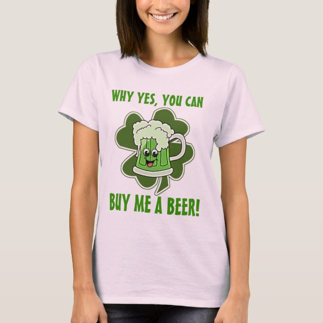 Ja, du kan köpa öl åt mig t shirt (Framsida)