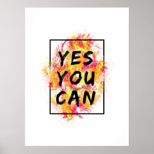 Ja, du kan, motiv, inspiration, modern poster
