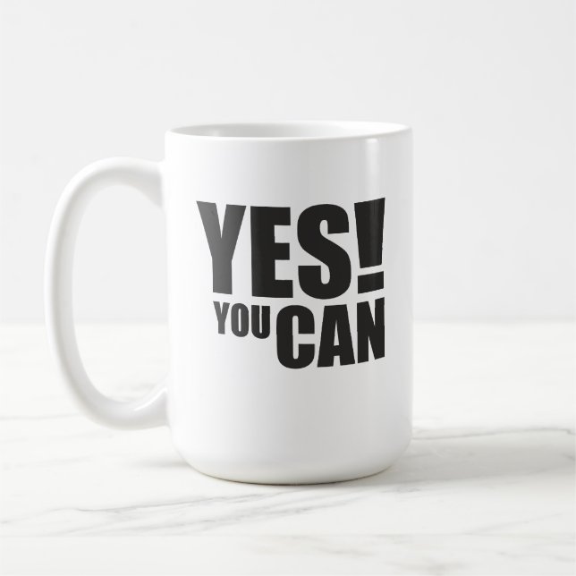 JA DU KAN - Motiverande positiv offertdesign Kaffemugg (Vänster)