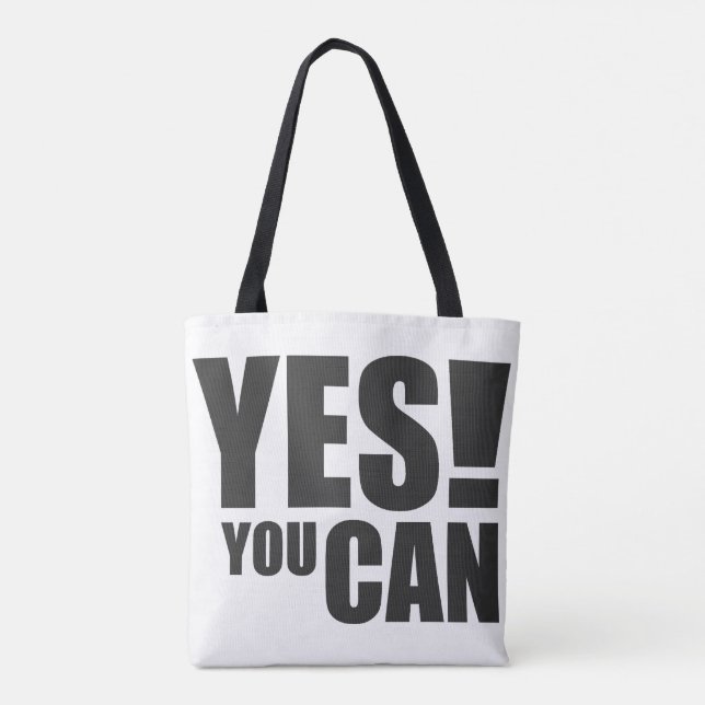JA DU KAN - Motiverande positiv offertdesign Tygkasse (Baksida)
