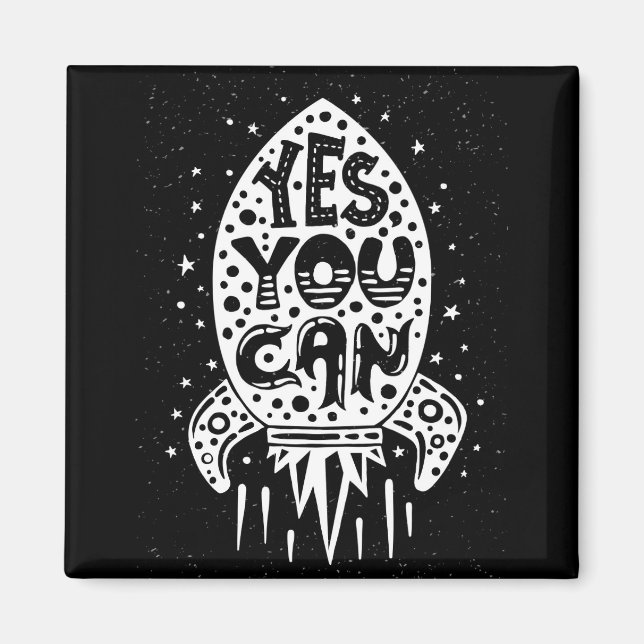 Ja, du kan raketskepp magnet (Framsidan)