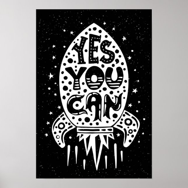Ja, du kan raketskepp poster (Framsidan)