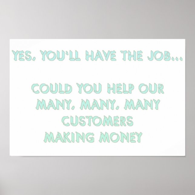 Ja, du kommer att ha jobbet #2 poster (Framsidan)