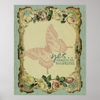 Ja, ... Enkelt är vackert Poster