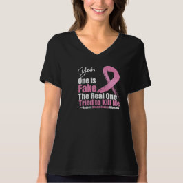 Ja, ett är Fake Breast Cancer T-shirt