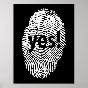 Ja: finger-utskrift poster
