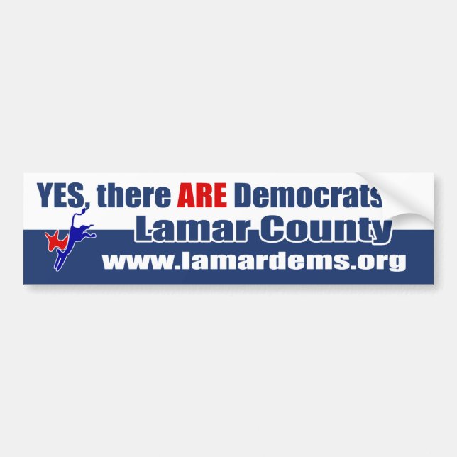 Ja FINNS det demokrater i Lamar County Bildekal (Framsidan)