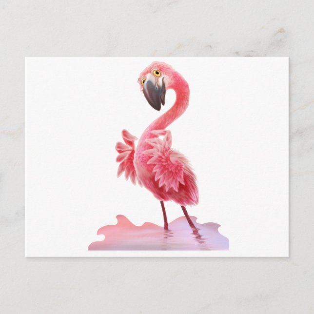 Ja, Flamingo! Vykort (Framsida)