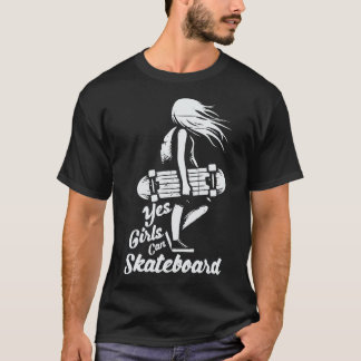Ja, flickor kan skateboard Retro-Skater T Shirt