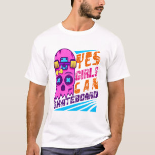 Ja, flickor kan Skateboard Skateboarding Skateboar T Shirt