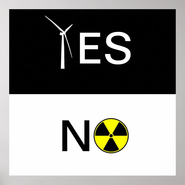 "JA" FÖR RENA ENERGIKÄLLOR POSTER (Framsidan)